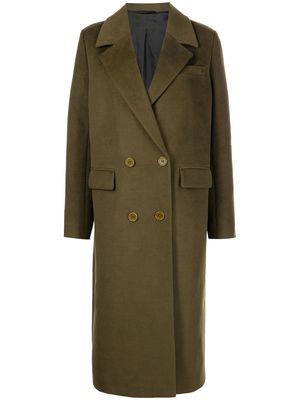 Apparis buttoned-up double-breasted coat - Brown