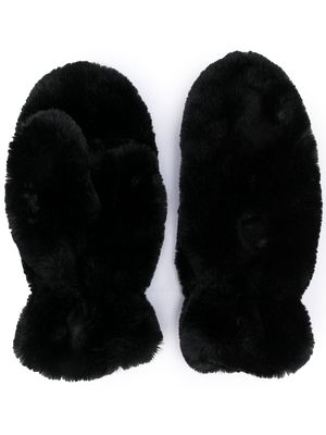 Apparis Coco faux-fur mittens - Black