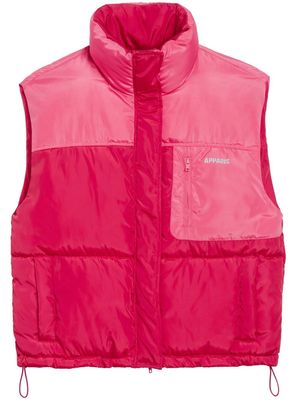 Apparis colour-blocked high-neck gilet - Pink