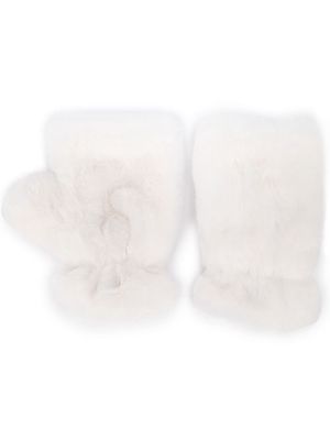 Apparis faux-fur gloves - White
