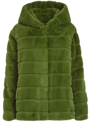 Apparis faux-fur hooded coat - Green
