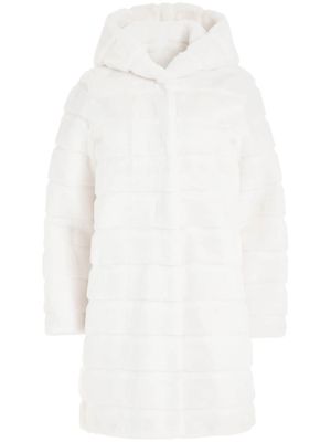 Apparis faux-fur hooded coat - White