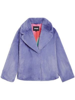 Apparis faux-fur long-sleeved jacket - Purple