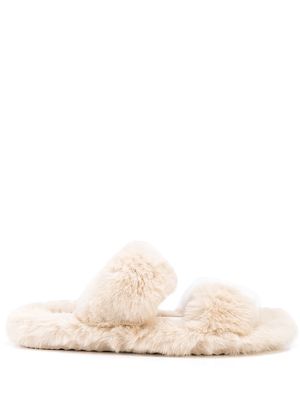 Apparis faux-fur slippers - Neutrals