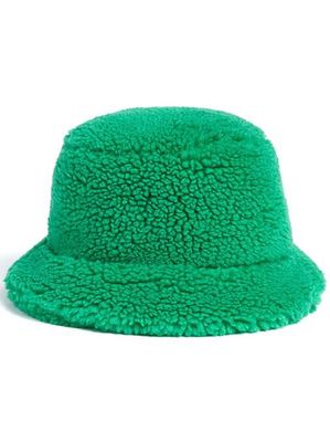 Apparis faux-shearling bucket hat - Green
