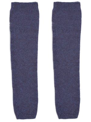 Apparis fine-knit fingerless gloves - Blue