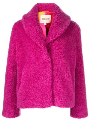 Apparis Fiona faux-shearling jacket - Pink