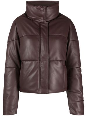 Apparis funnel-neck quilted puffer jacket - Brown