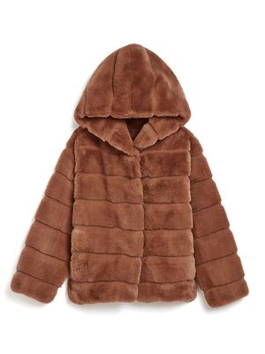 Apparis Goldie faux-fur hooded coat - Brown