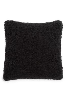 Apparis Gyan Faux Fur Accent Pillow Cover in Noir