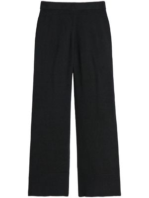 Apparis high-waisted knitted trousers - Black