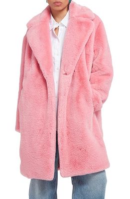 Apparis Imani Faux Fur Coat in Lolly Pink