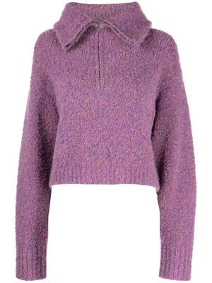 Apparis Jean spread-collar jumper - Purple