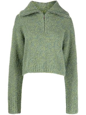Apparis Jean spread-collar sweater - Green