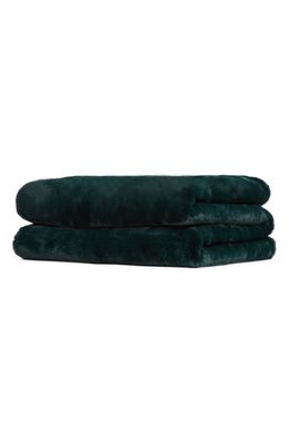 Apparis Jumbo Brady Faux Fur Throw Blanket in Emerald Green