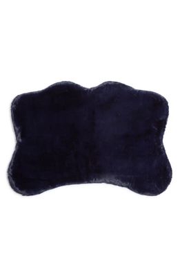 Apparis Kai Faux Fur Rug in Navy Blue