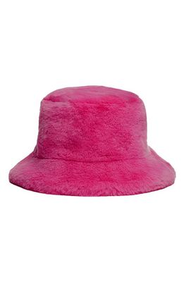 Apparis Kids' Faux Fur Bucket Hat in Confetti Pink