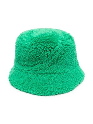 apparis kids faux-shearling bucket hat - Green