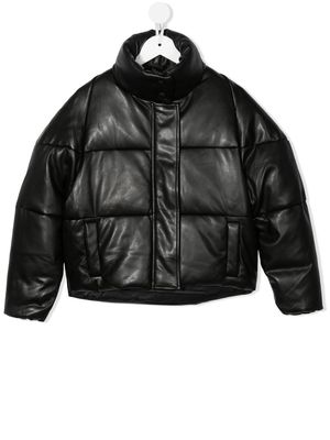 apparis kids high-neck puffer jacket - Black