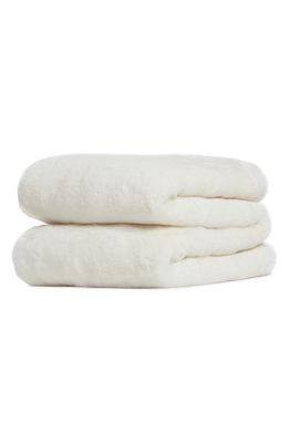 Apparis Little Brady Faux Fur Throw Blanket in Ivory