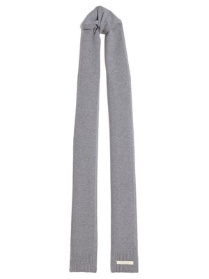 Apparis logo-patch knitted scarf - Grey