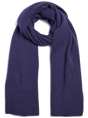 Apparis long fine-knit scarf - Blue