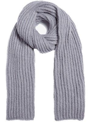 Apparis long ribbed-knit scarf - Grey
