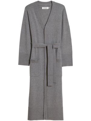 Apparis mélange-effect belted cardi-coat - Grey