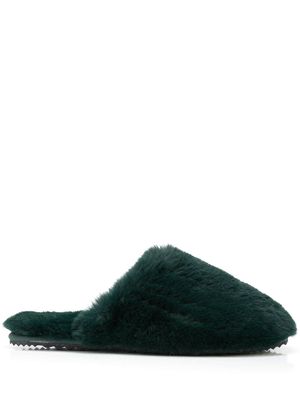 Apparis Melody faux fur slippers - Green