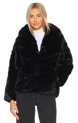 Apparis Milly Faux Fur Jacket in Black