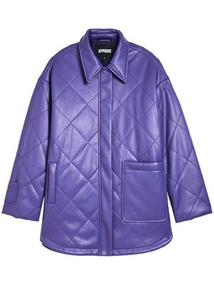 Apparis quilted-finish shirt jacket - Purple