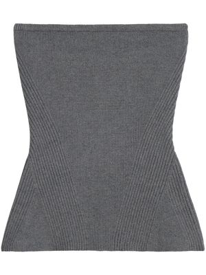 Apparis ribbed-knit bandeau top - Grey