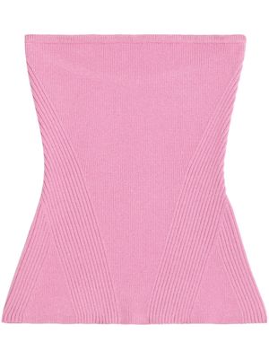 Apparis ribbed-knit bandeau top - Pink