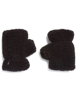 Apparis shearling fingerless mittens - Black