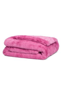 Apparis Shiloh Weighted Faux Fur Throw Blanket in Sugar Pink