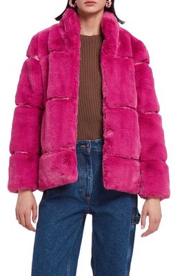 Apparis Skylar Recycled Faux Fur Jacket in Confetti Pink