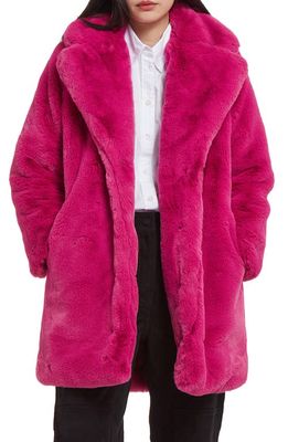 Apparis Stella Faux Fur Coat in Confetti Pink
