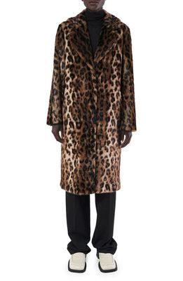Apparis Tikka Leopard Print Faux Fur Coat