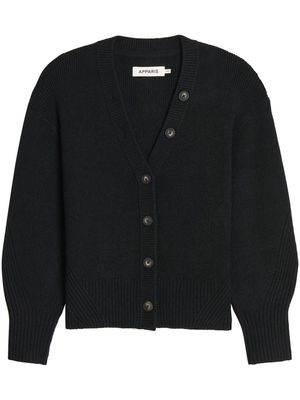 Apparis V-neck knit cardigan - Black