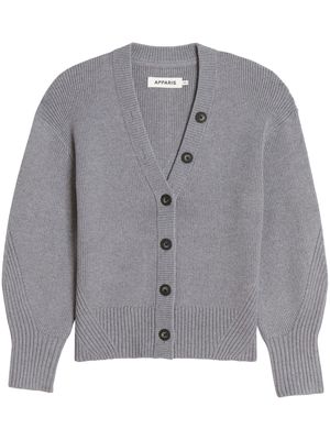 Apparis V-neck knit cardigan - Grey