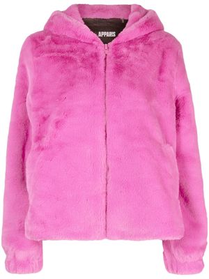 Apparis zip-up faux-fur jacket - Pink