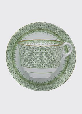 Apple Lace Tea Cup & Saucer Plate