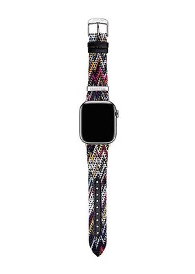 Apple Watch® Zigzag Multicolor Fabric and Leather Watch Strap/22MM