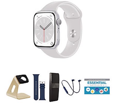Apple Watch Series 8 41mm M/L GPS Smartwatch w/ Accessories