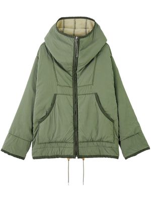 Applied Art Forms hooded silk jacket - Green