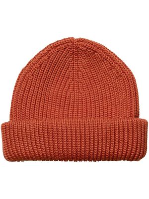 Applied Art Forms ribbed wool beanie - Orange