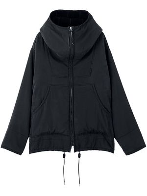 Applied Art Forms silk hooded jacket - Black