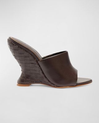 Aprill Woven-Wedge Slide Sandals