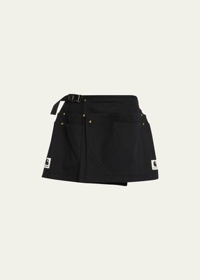 Apron Belted Mini Skirt