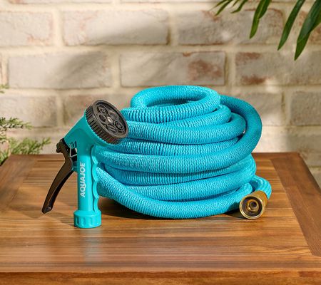 Aqua Joe 75' Expanding Garden Hose w/ 5-Pattern Spray Nozzle